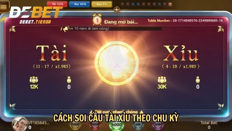 Cách soi cầu tài xỉu theo chu kỳ