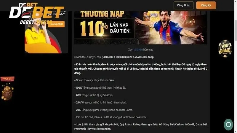 Điều kiện nhận thưởng